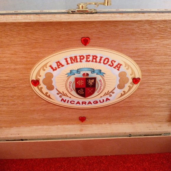 Original Suenos de Saundra Upcycled La Imperiosa Cigar Box Purse "SHINING STAR" - Picture 12 of 15
